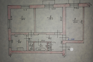 3-к квартира улица Юбилейная 12